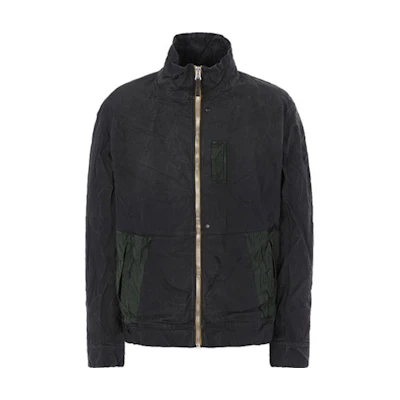 Stone Island SS21 Cotton Blend Zip-Up Jacket Men’s Black 721940403-V0029