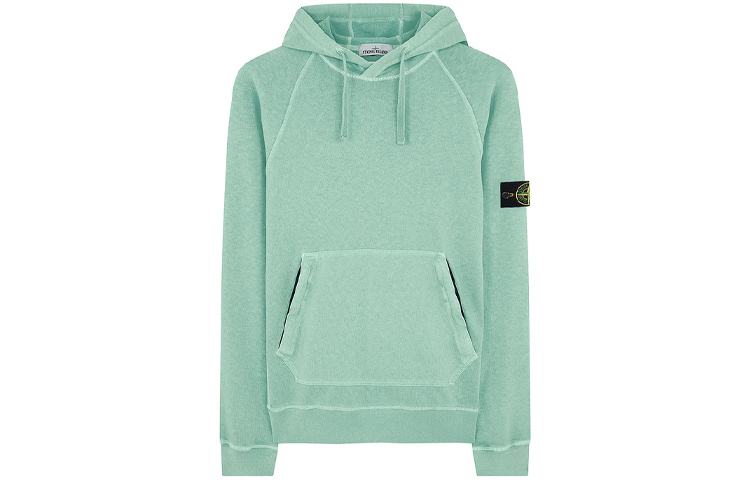 Stone Island SS21 Distressed Unisex Hoodie Mint Green 741563860-V0144