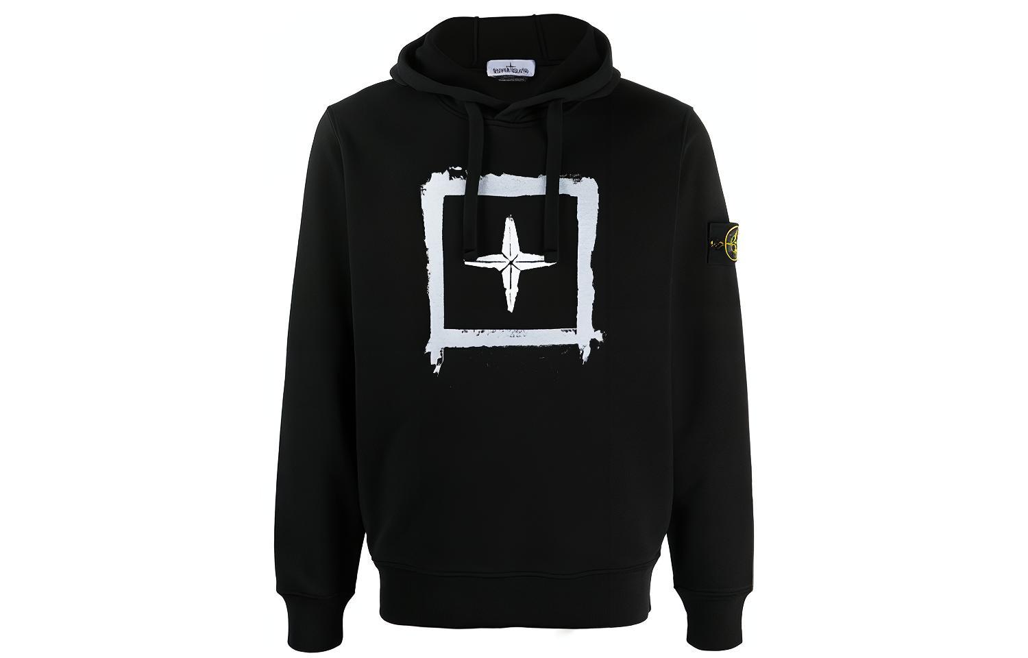 Stone Island SS21 Double-Sided Logo Hoodie Black 741565894-V0029