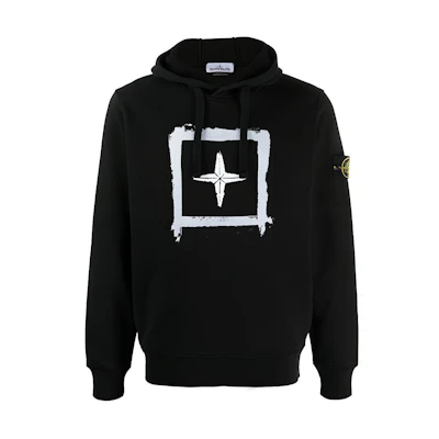 Stone Island SS21 Double-Sided Logo Hoodie Black 741565894-V0029