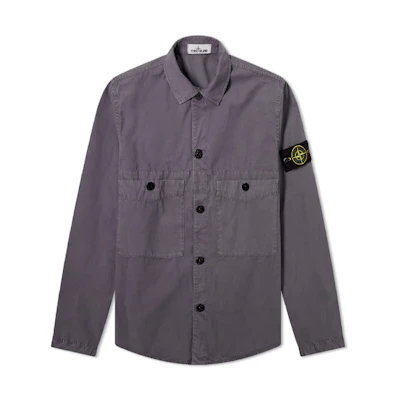 Stone Island SS21 Dual Pocket Logo Long Sleeve Jacket Men’s Peach Gray 7415110WN-V0163