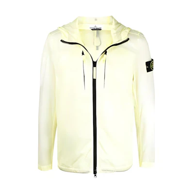 Stone Island SS21 Logo Patch Windbreaker Jacket Yellow 741543034-V0031