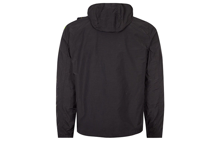 STONE ISLAND SS21 Logo Print Oversized Hooded Jacket Black -  Outerwear 741511602-V0029 圖 3