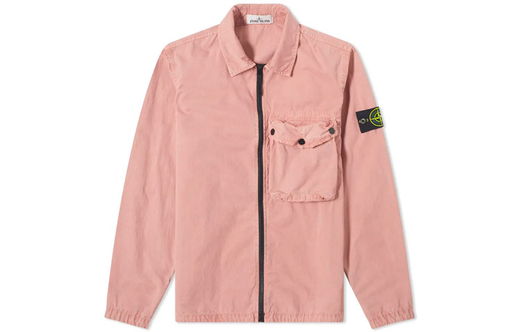 STONE ISLAND SS21 Logo Zip Flap Pocket Slim Jacket Men’s Light Pink 7415117WN-V0186 圖 2
