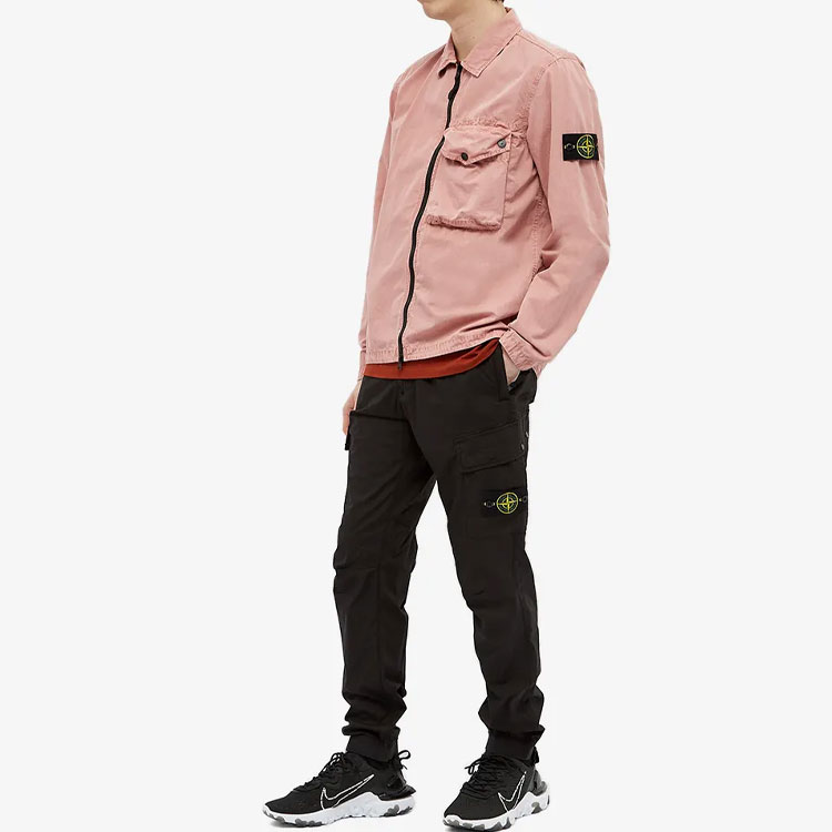 STONE ISLAND SS21 Logo Zip Flap Pocket Slim Jacket Men’s Light Pink 7415117WN-V0186 圖 5