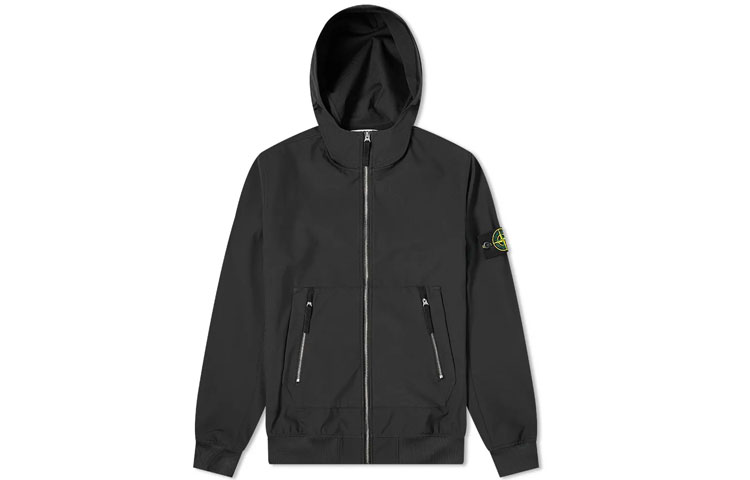 Stone Island SS21 Minimalist Hooded Jacket Black 741540727-V0029