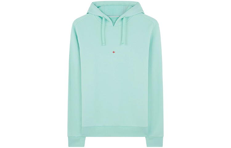 Stone Island SS21 Mint Green Back Logo Hoodie Long Sleeve 7415617X2-V0044