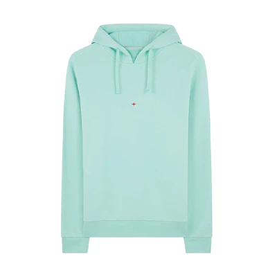 Stone Island SS21 Mint Green Back Logo Hoodie Long Sleeve 7415617X2-V0044