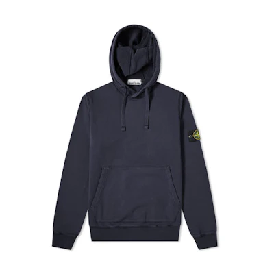 STONE ISLAND SS21 Navy Blue Logo Hoodie for Men. 741564151-V0020