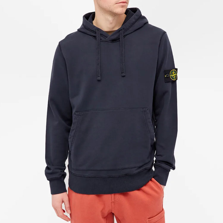 STONE ISLAND SS21 Navy Blue Logo Hoodie for Men. 741564151-V0020 圖 5