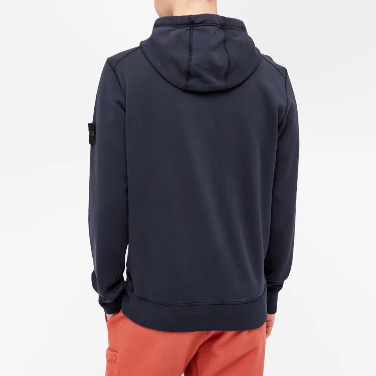STONE ISLAND SS21 Navy Blue Logo Hoodie for Men. 741564151-V0020 圖 6