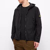 Purchase STONE ISLAND SS21 尼龍混紡拉鍊連帽夾克 外套 黑色 741540131-V0029