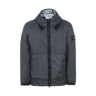 Stone Island SS21 Nylon Patch Logo Jacket Black Casual Wear 741540523-V0029