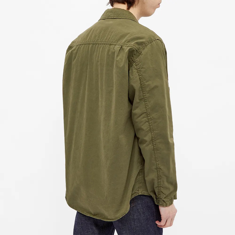 Stone Island SS21 Olive Green Double Pocket Logo Long Sleeve Jacket Mens 7415110WN-V0158 圖 4