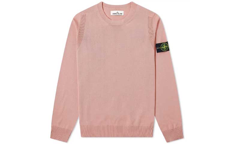 Stone Island SS21 Pink Cotton Crewneck Sweatshirt 7415504B2-V0086