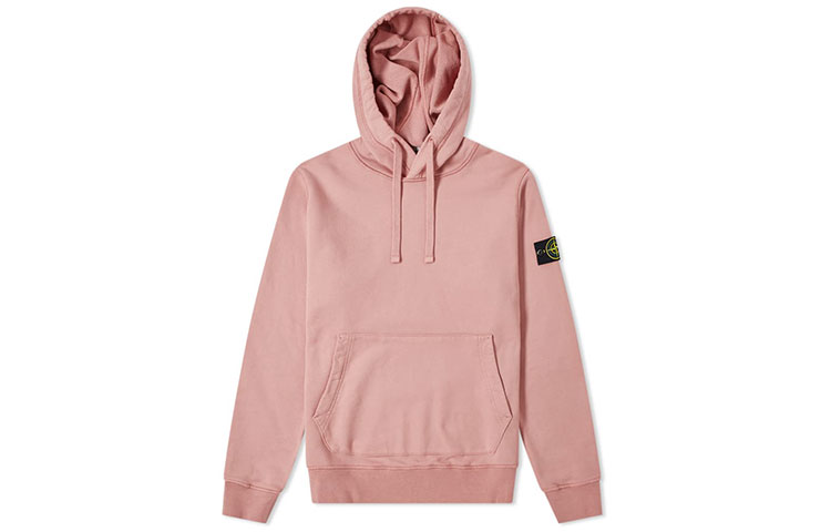 Stone Island SS21 Pink Dyed Logo Hoodie Men 741564151-V0086