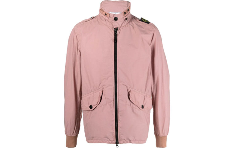 Stone Island SS21 Pink Long-Sleeve Jacket with Shoulder Patch - 741541932-V0086