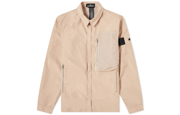 Stone Island SS21 Shadow Project Zip Shirt Jacket Pink - 741910102-V0082