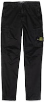 STONE ISLAND SS21 Side Logo Patch Pocket Cargo Pants Black 741530504-V0129 STONE ISLAND SS21 Side Logo Patch Pocket Cargo Pants Black 741530504-V0129