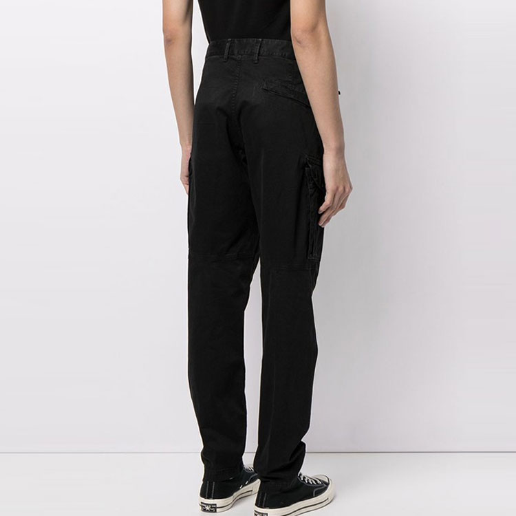 Purchase STONE ISLAND SS21 Seluar Kargo Logo Poket Sisi Hitam 741530504-V0129