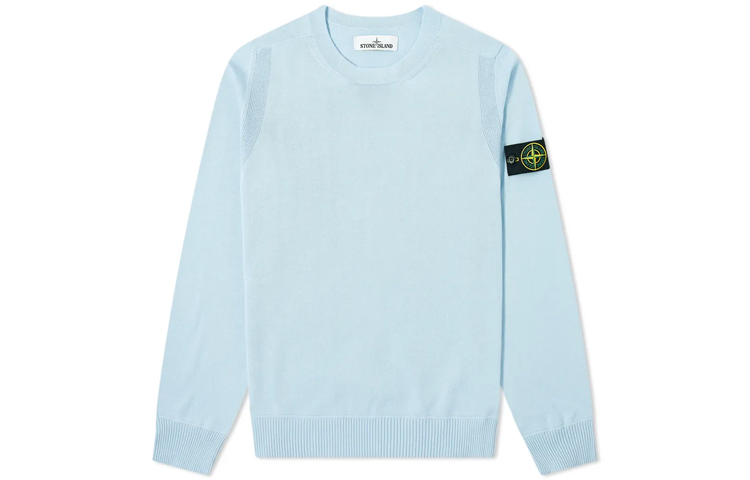 Stone Island SS21 Sky Blue Cotton Crewneck Sweatshirt 7415504B2-V0041