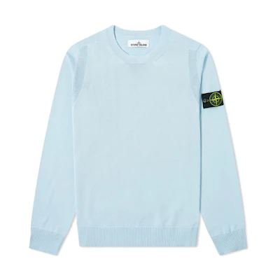 Stone Island SS21 Sky Blue Cotton Crewneck Sweatshirt 7415504B2-V0041