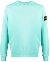 STONE ISLAND SS21 Small Logo Crewneck Sweatshirt Blue 741563051-V0044 STONE ISLAND SS21 Small Logo Crewneck Sweatshirt Blue 741563051-V0044