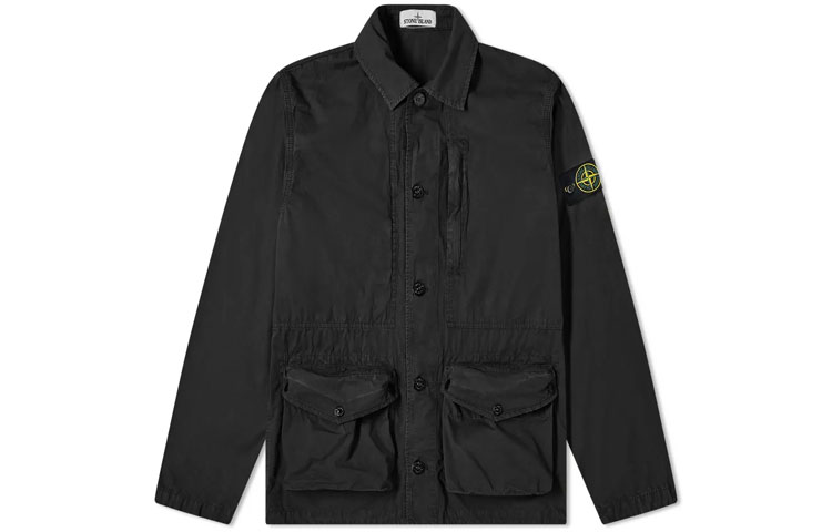 Stone Island SS21 Washed Canvas Multi-Pocket Jacket Black 7415439WN-V0129 圖 2