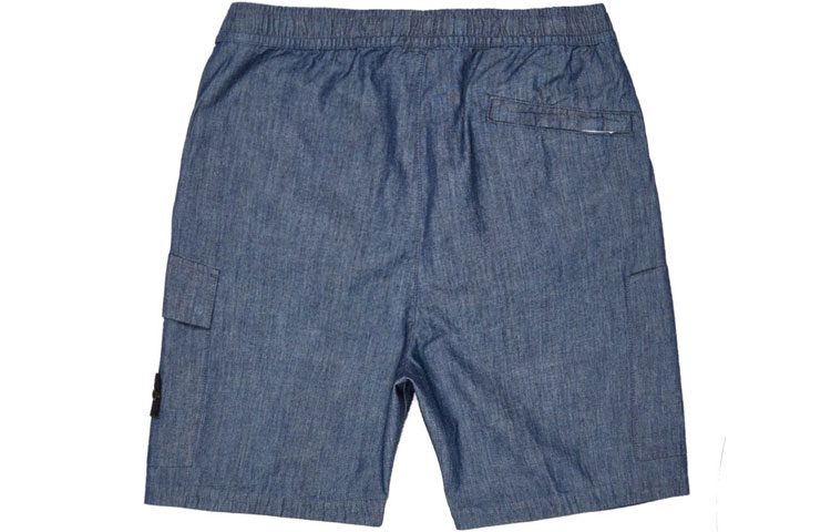 STONE ISLAND SS21 Washed Cotton Bermuda Shorts Blue for Men. 7415L1407-WASH 圖 3