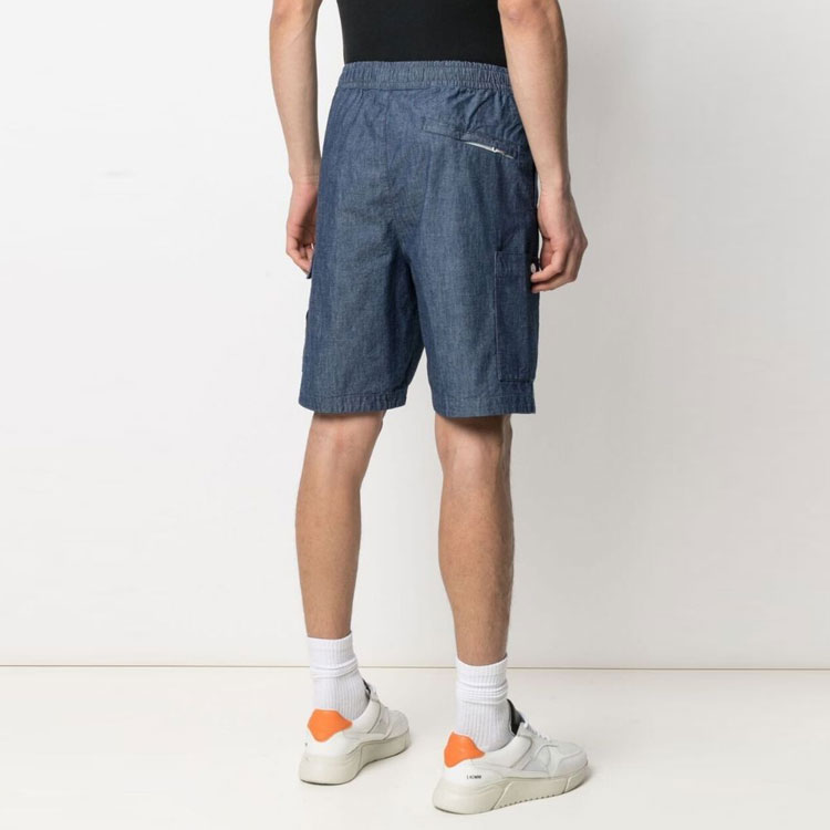 STONE ISLAND SS21 Washed Cotton Bermuda Shorts Blue for Men. 7415L1407-WASH 圖 5