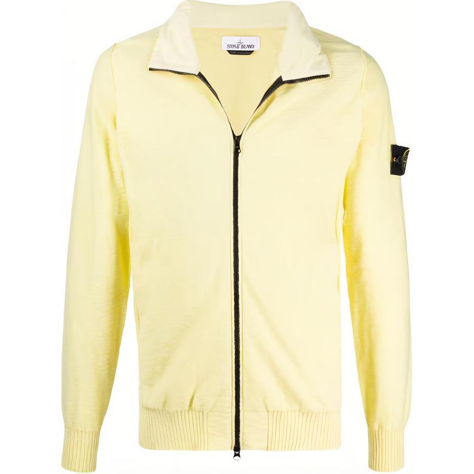 Stone Island SS21 Yellow Logo Patch Detail Hoodie Men’s 7415525B0-V0031