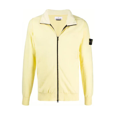Stone Island SS21 Yellow Logo Patch Detail Hoodie Men’s 7415525B0-V0031