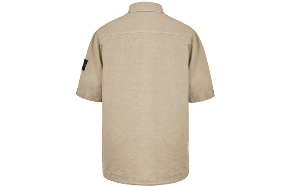 STONE ISLAND SS22  Beige Multi-Pocket Short Sleeve Shirt Jacket 761542406-V0090 圖 3