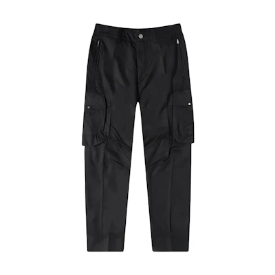 STONE ISLAND SS22 Black Cargo Pants with Large Pockets Casual Design 761930318-V0029