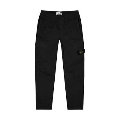 STONE ISLAND SS22 Black Elastic Waist Jogger Cargo Pants 761531303-V0029