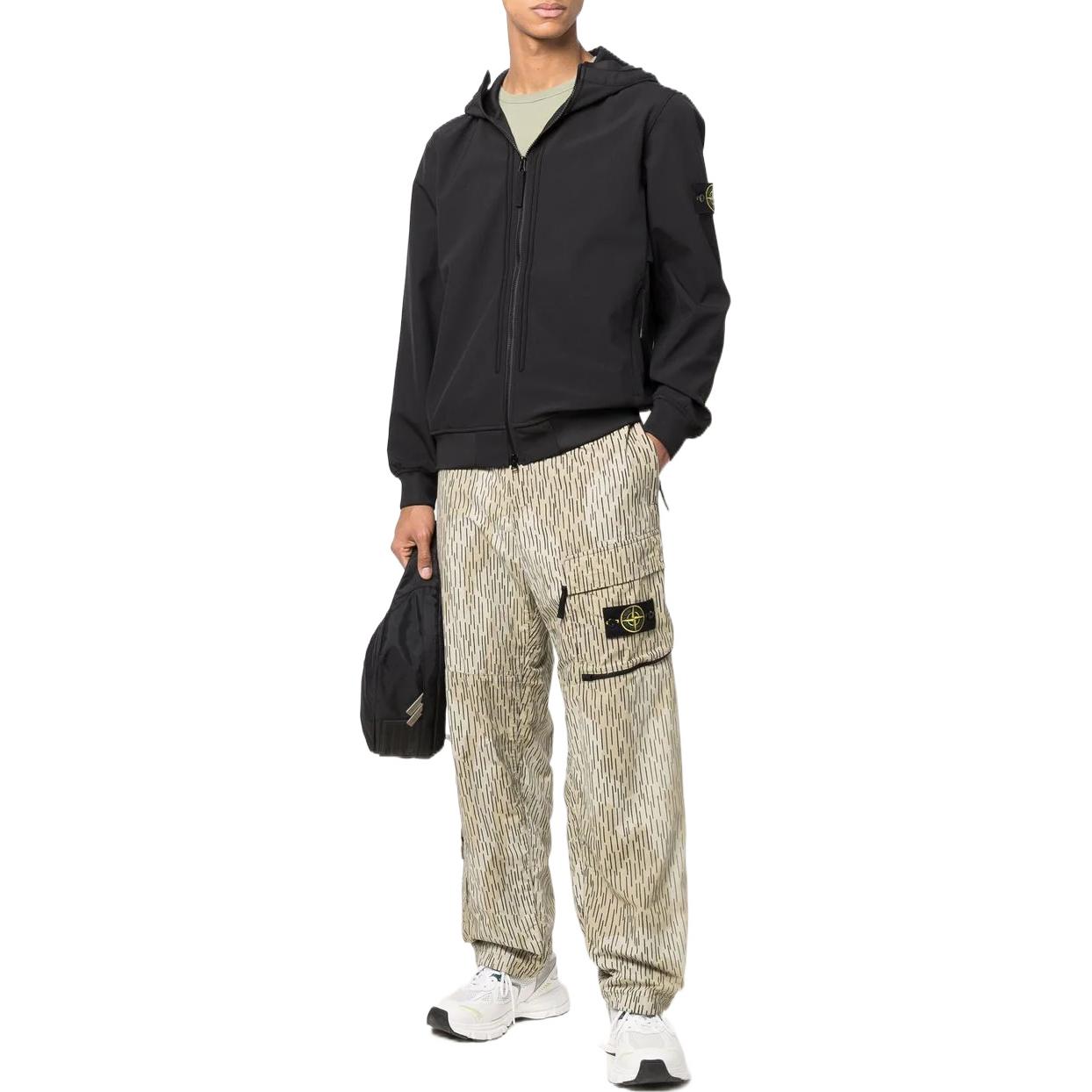 STONE ISLAND SS22  Black Solid Color Zip-Up Hooded Jacket 761540427-V0029 圖 3