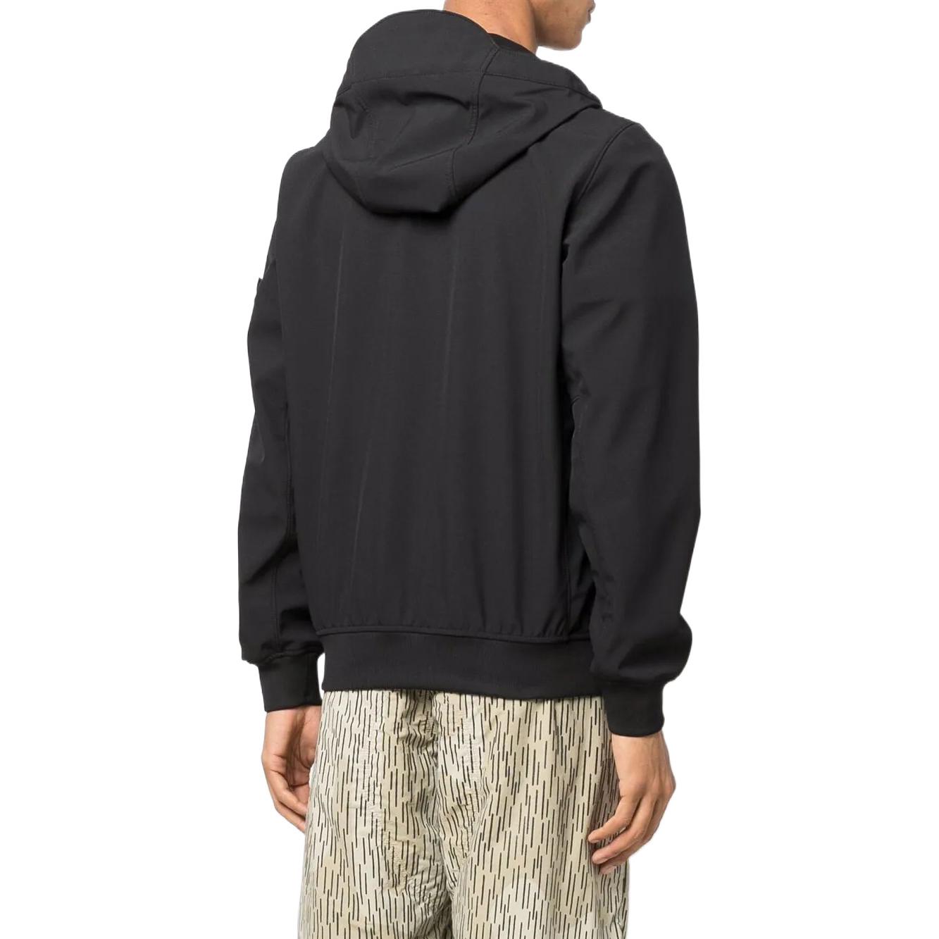 STONE ISLAND SS22  Black Solid Color Zip-Up Hooded Jacket 761540427-V0029 圖 4