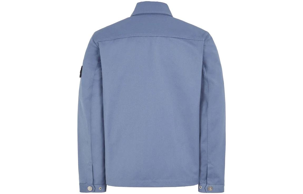 STONE ISLAND SS22  Blue Solid Color Zip-Up Jacket 761542528-V0046 圖 3