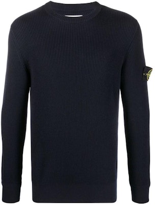 Stone Island SS22 深藍色標誌貼布羊毛圓領毛衣。 7715553C2-V0020 Order Stone Island SS22 深藍色標誌貼布羊毛圓領毛衣。 7715553C2-V0020