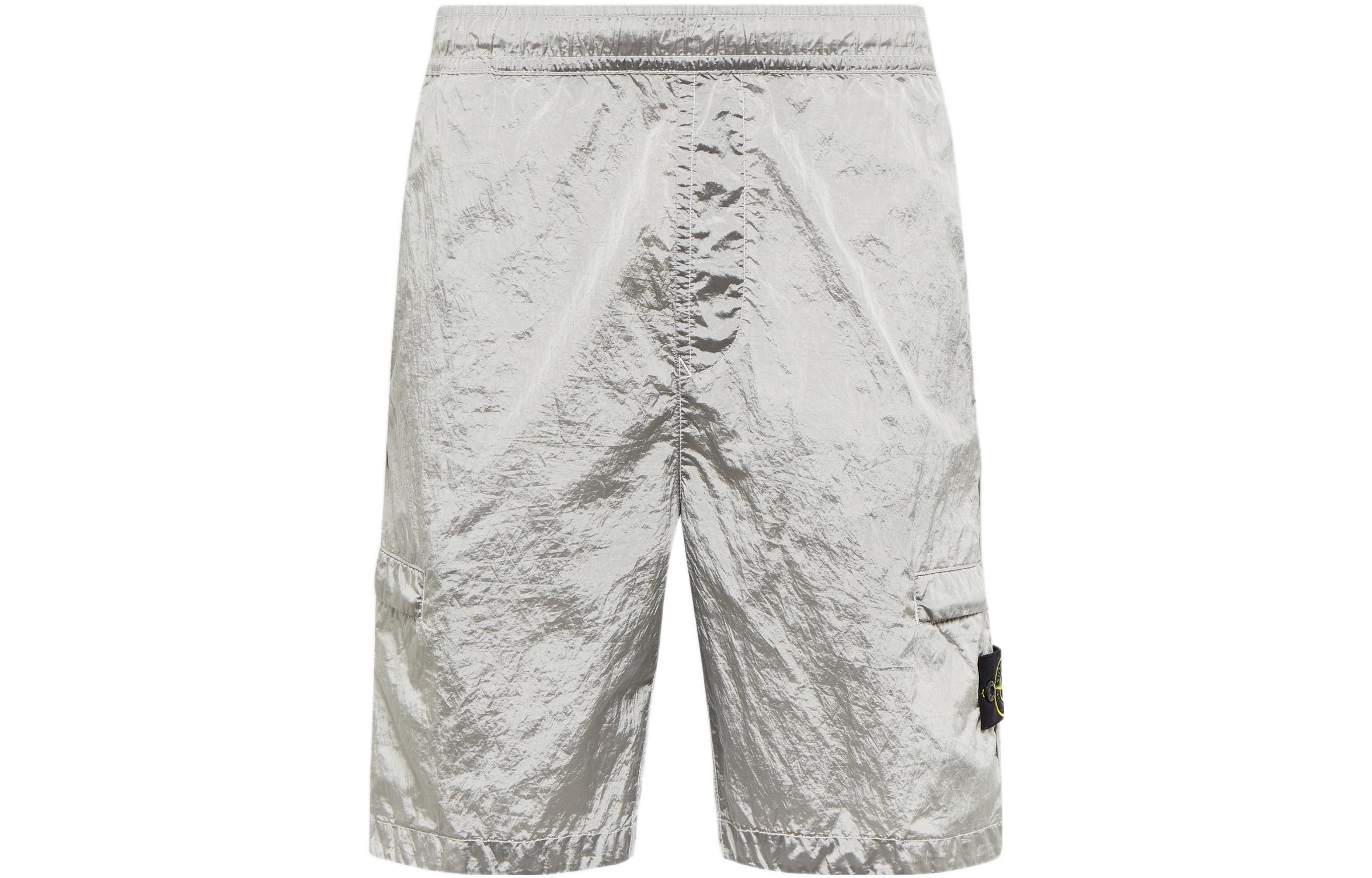 STONE ISLAND SS22  Frosted Color Logo Casual Shorts. 7615L1721-V0003