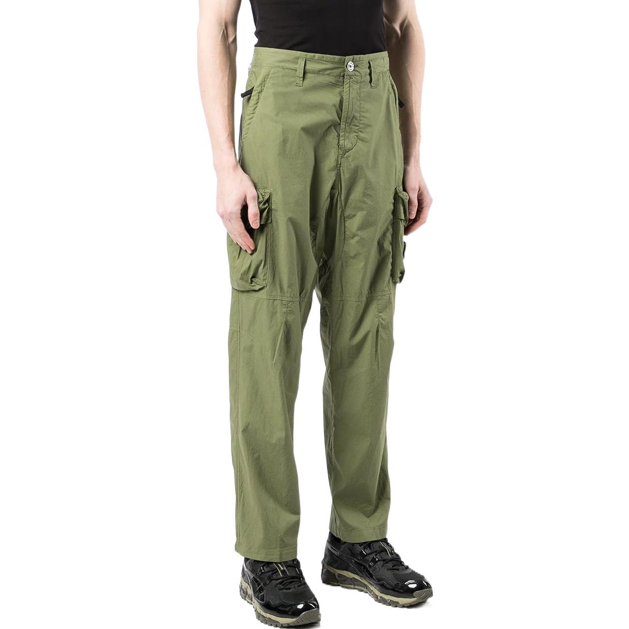 Lookbook STONE ISLAND SS22 Seluar Cargo Hijau Straight-Leg Utility Lelaki 761532003-V0058