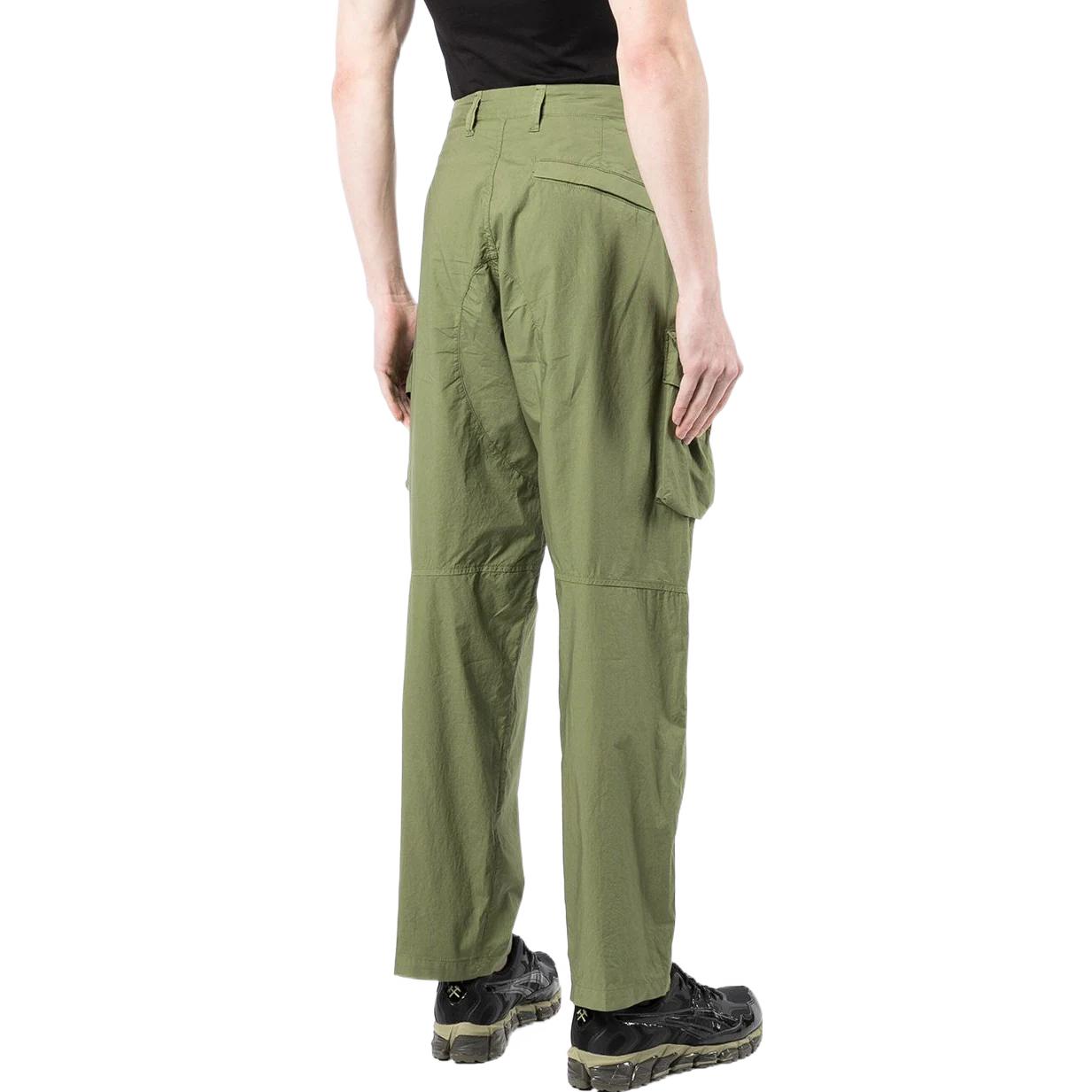 Shop STONE ISLAND SS22 Seluar Cargo Hijau Straight-Leg Utility Lelaki 761532003-V0058