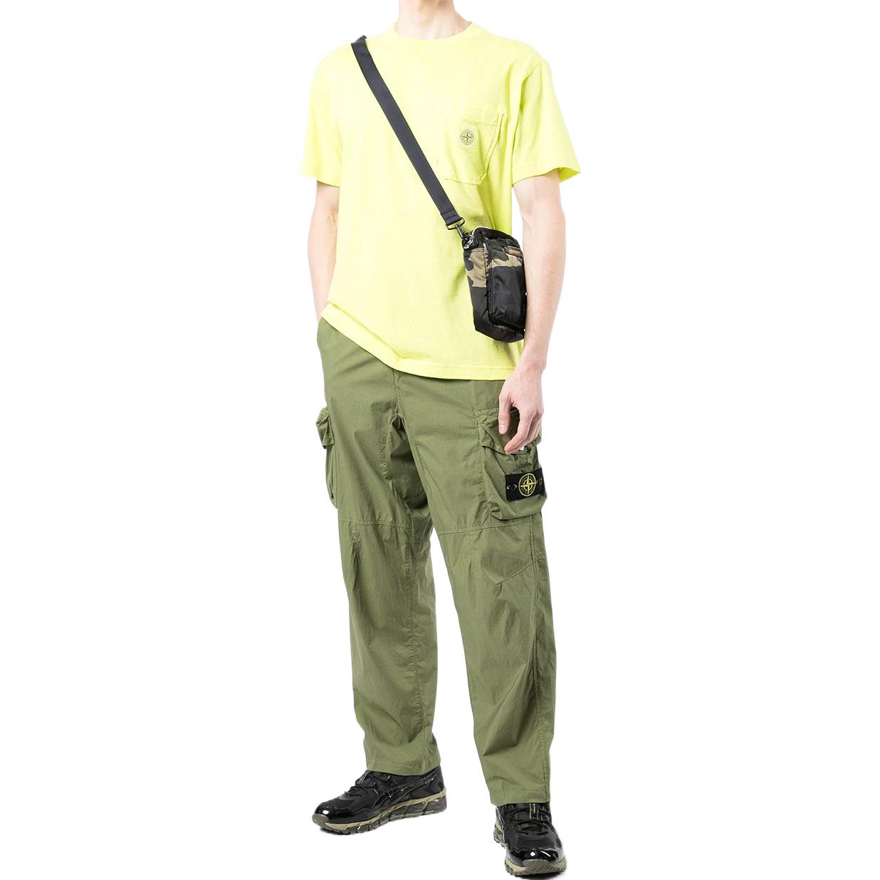 Purchase STONE ISLAND SS22 Seluar Cargo Hijau Straight-Leg Utility Lelaki 761532003-V0058