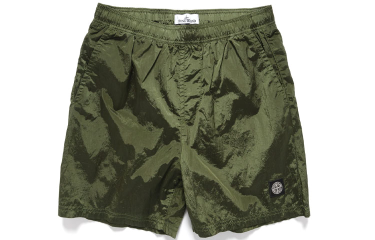 STONE ISLAND SS22  Metallic Nylon Casual Shorts Green 7615B0943-V0058 圖 2