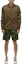 Shop STONE ISLAND SS22 Seluar Pendek Kasual Nylon Metalik Hijau 7615B0943-V0058