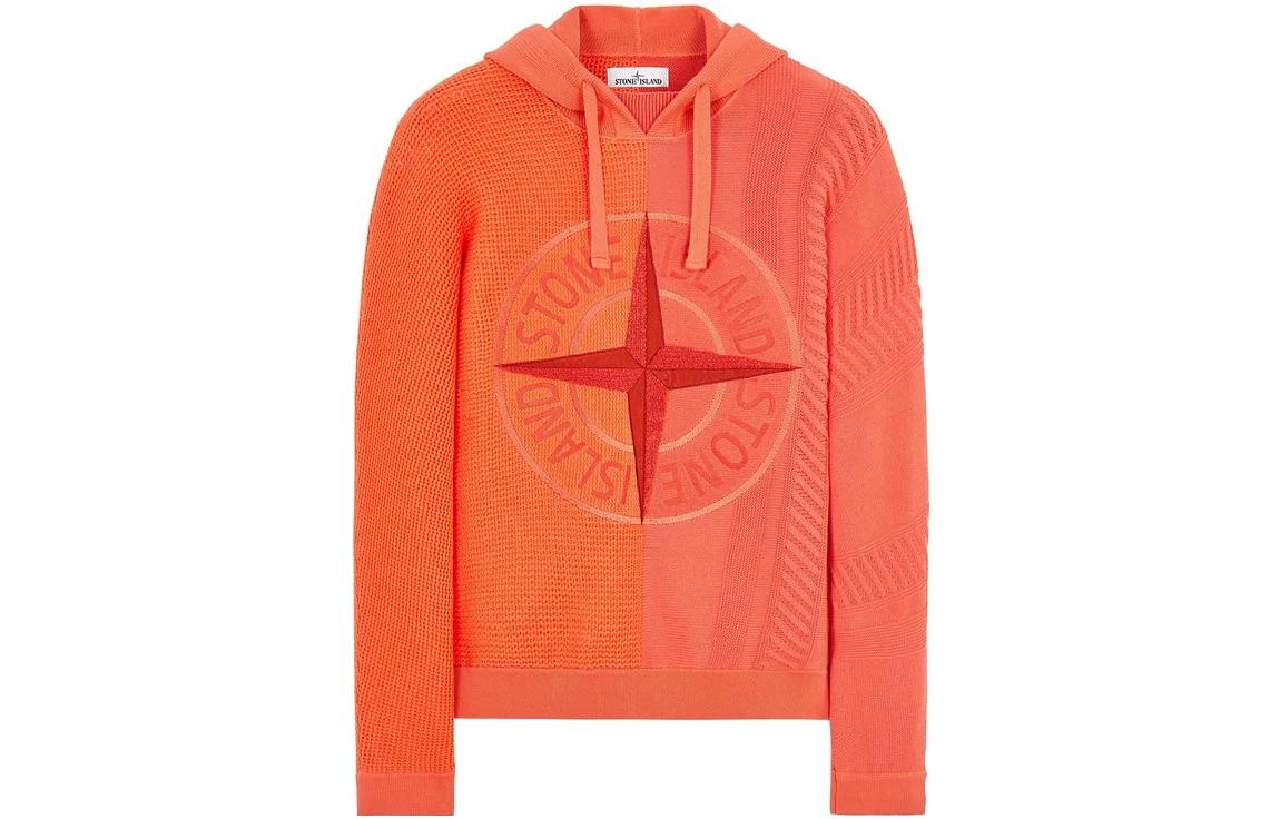STONE ISLAND SS22  Orange Hoodie with Logo Design. 7615526B7-V0032 圖 2