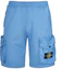 Buy STONE ISLAND SS22 Pantalones Cortos Azul con Bolsillo y Logo Color Sólido 761565051-V0046