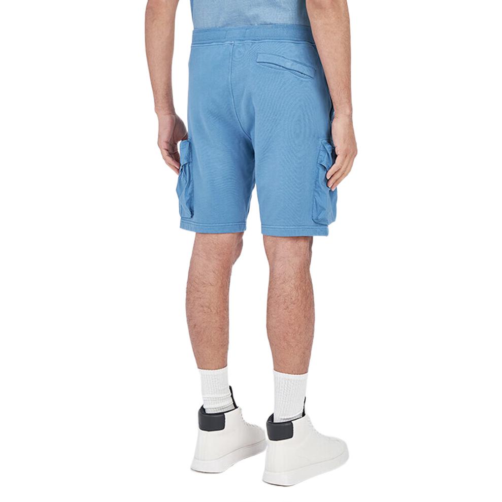 Purchase STONE ISLAND SS22 Pantalones Cortos Azul con Bolsillo y Logo Color Sólido 761565051-V0046