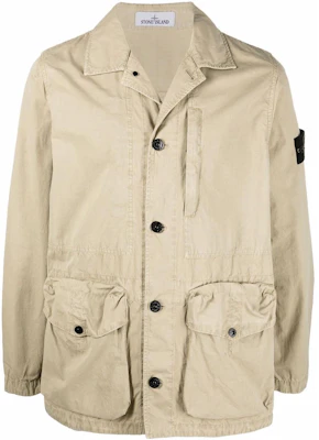 Stone Island SS22 徽章拼貼扣式卡其外套 男款長袖外衣 7615439WN-V0190 Buy Stone Island SS22 徽章拼貼扣式卡其外套 男款長袖外衣 7615439WN-V0190