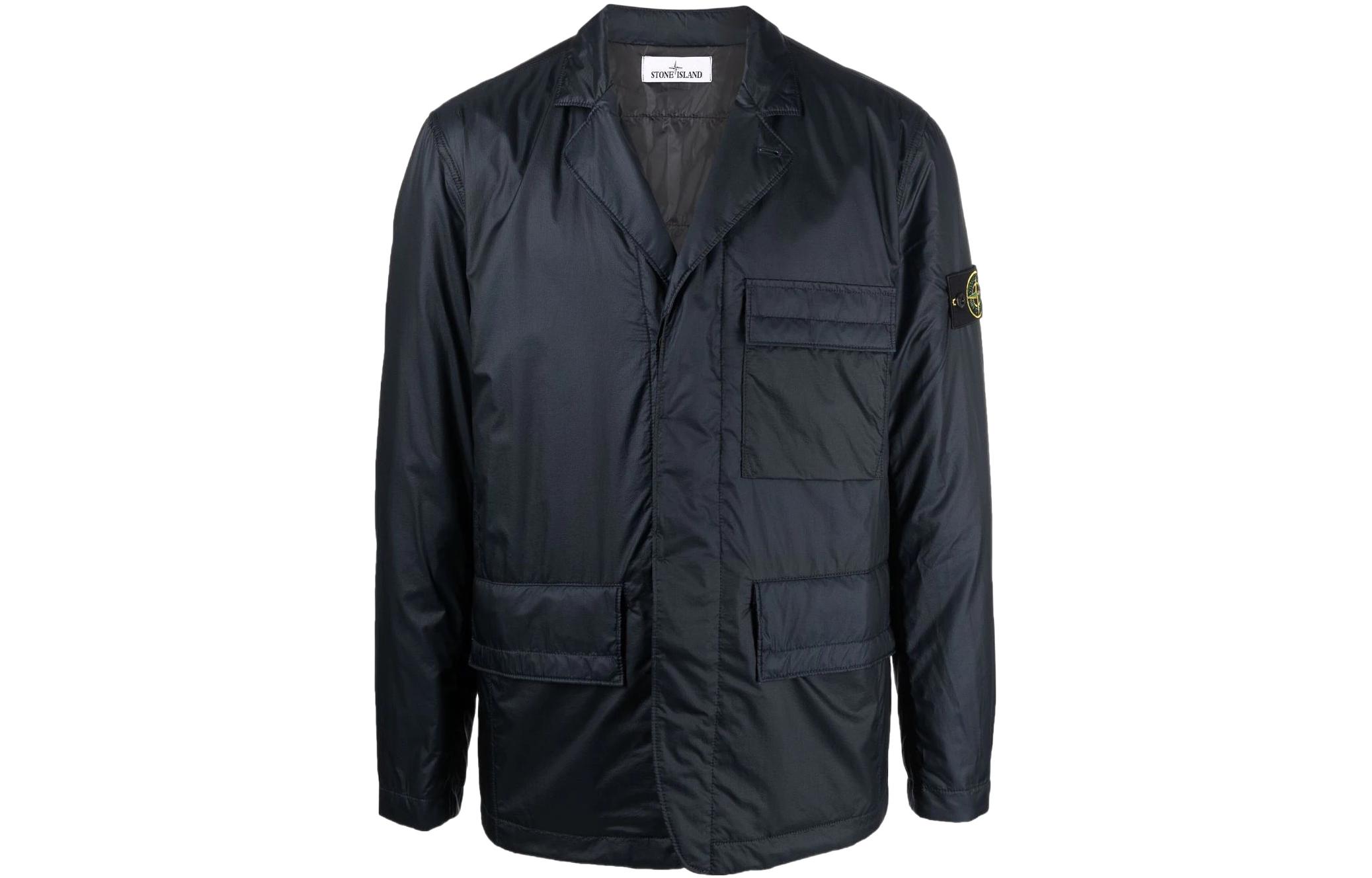 Order Jaket Stone Island SS22 Lencana Patch Butang Tersembunyi 7615A0124-V0020